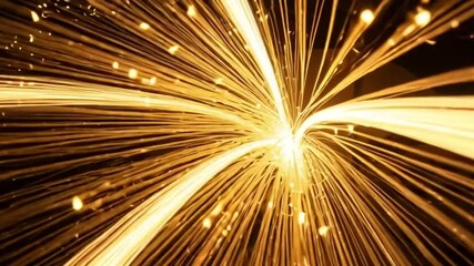 Dynamic golden sparks explode outwards in a dazzling display of industrial energy and fiery motion, perfect for highlighting innovation and intense transformation. - Powered by Adobe