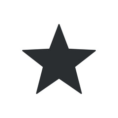 Star Icon Symbol Flat Vector Isolated on White Background