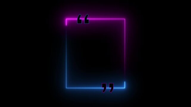 Seamless loop animation speech neon color concept on the transparent background. Empty copy space. Motion graphics of empty shape idea. 4k video animation. 4K animation video!