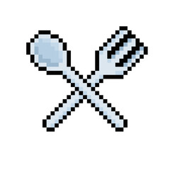 cutlery fork spoon pixel art