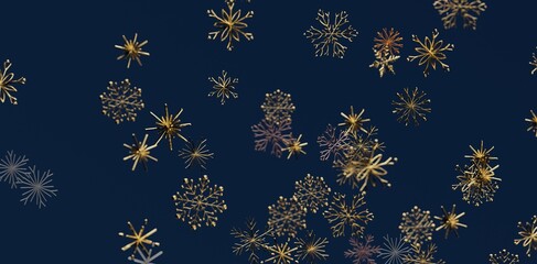 Elegant winter background with shiny snowflakes falling. Ideal for Christmas, New Year, holiday, or festive designs. Perfect for creating a luxu
