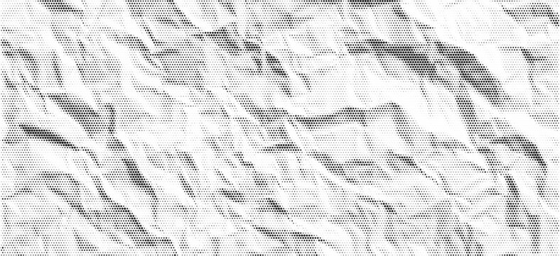 Halftone wrinkled paper pattern. Soft folds and tiny dots create aged newspaper texture. Retro collage with noise overlay for punk art or zine print design.