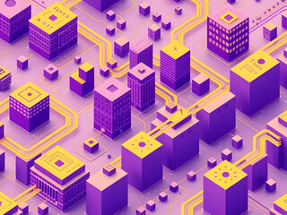 isometric city buildings