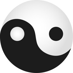 Yin and yang symbol. Vector