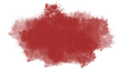 Watercolor splash of red color isolated on transparent background, perfect for adding a touch of elegance and creativity to your designs and projects