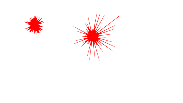 Two red stars on a transparent background. Red spots. Copy space.
