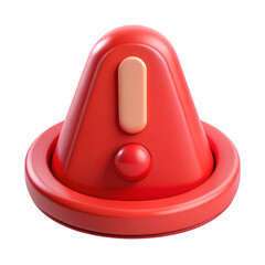 Scam alert siren isolated on transparent background