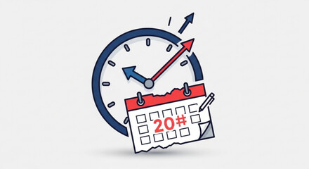 Deadline approaching with clock and calendar showing time management and urgency for meeting schedules and appointments
