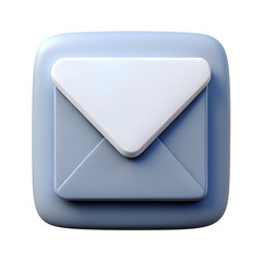 White email icon isolated on transparent background
