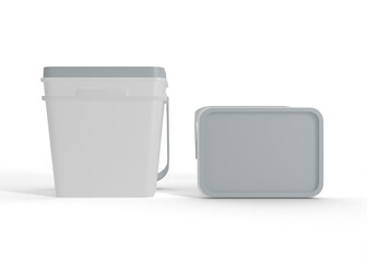 Square Container Bucket Mockup for Branding Presentation