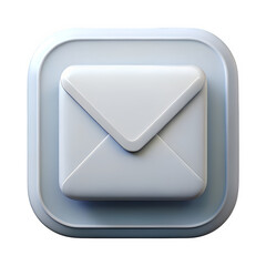 White email icon isolated on transparent background