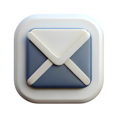 White email icon isolated on transparent background
