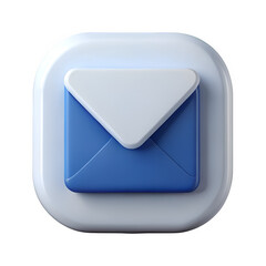 White email icon isolated on transparent background