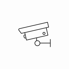 wall mounted security camera icon sign vector