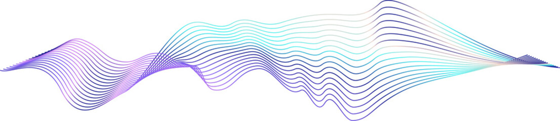 Abstract wave design. Gradient wave lines for banner, presentation, template, web design, dividers, headers or UI overlays. Data visualization, Cyberspace, Big data and analytics, Digital era