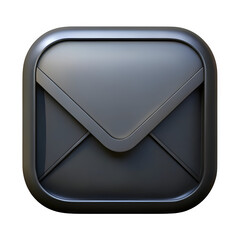 3D Email icon isolated on transparent background