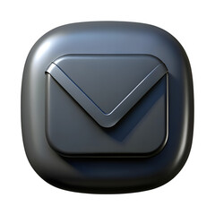 3D Email icon isolated on transparent background