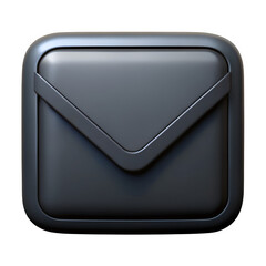 3D Email icon isolated on transparent background