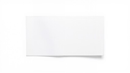 White blank clothing tag label isolated on white background