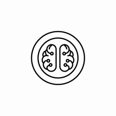 artificial intelligence brain icon sign vector