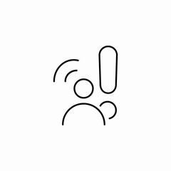 audio alert person icon sign vector