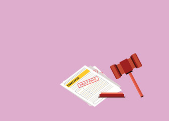 Bankruptcy legal law document process company insolvency during crisis recession picture of gavel judge
