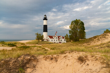 Lighthouse on Lake Michigan