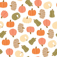 Colorful pumpkin seamless pattern for textile 