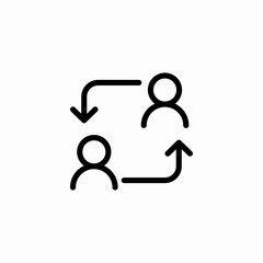 user swap transfer icon sign vector