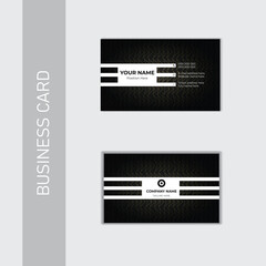 Professional modern minimal black business card.