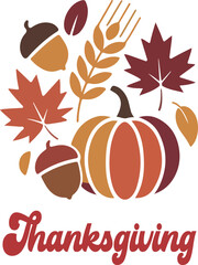 Thanksgiving logo icon vector .