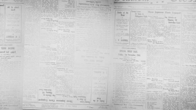 Old ripped torn collage faded newspaper grunge placard Texture Background or backdrop. Seamless looping HD