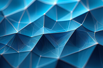 Abstract geometric pattern with interconnected lines and a gradient of blue hues, creating a modern and technological aesthetic.