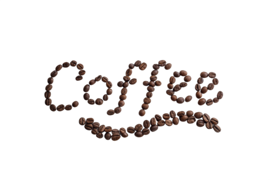 coffee beans on white background