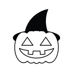 Halloween Pumpkin icon vector illustrations on white background.