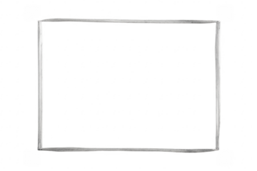 Clear glass transparent rectangle border with reflections