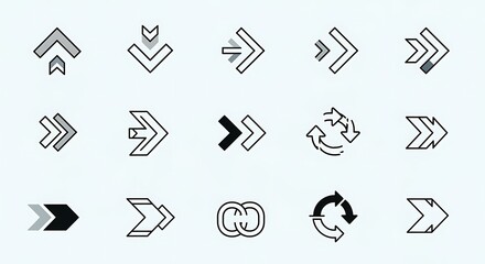 Arrow Icon Set - Directional Symbols for Navigation and Design.