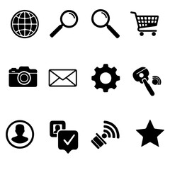 Minimal Black Web Icons Pack – Perfect for UI, Apps & Websites, 
