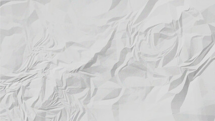 White and Gray Wrinkled Paper Texture – Crumpled Folded Paper Texture Background for Vintage, Grunge, and Minimal Design Projects. Colorful crumple or wrinkled paper texture vector background.