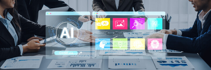A user interface for a generative AI platform. This technology uses machine learning to create new...