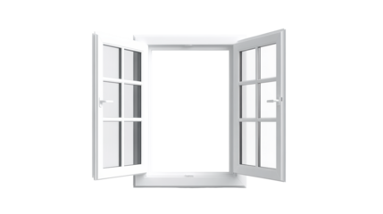 Open Window with Transparent Background