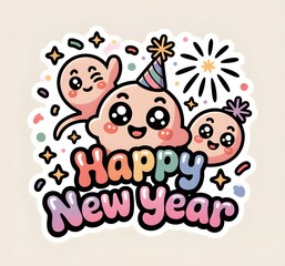 Obraz premium New year wishes Images, Happy New Year 2026, Happy new year wallpaper Images,Happy new year Social media post, Happy new year sticker, Happy New Year Background