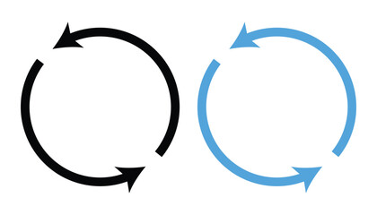 Refresh and Reload Icons – Data Sync, Update, and Rotation Arrow Vector Set.