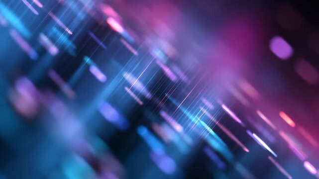 Futuristic abstract background with glowing neon lines and digital grid, representing advanced technology and innovation. Vibrant colors and dynamic light effects create a modern, high tech atmosphere