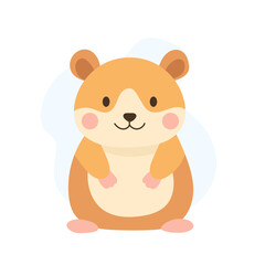 charming hamster illustration, adorable furry hamster shows curiosity and snack appeal, endearing image of chubby hamster expressing playful curiosity during mealtime with delightful demeanor