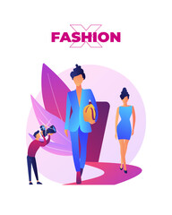 vector illustration of a fashion model