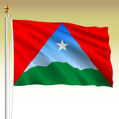 Caracas city waving flag, Republic of Venezuela, vector illustration