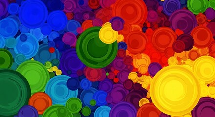 Colorful Abstract Circles - A Vibrant and Dynamic Composition.