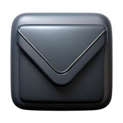 3D Email icon isolated on transparent background