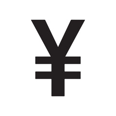 Japanese yen symbol icon vector flat illustration design